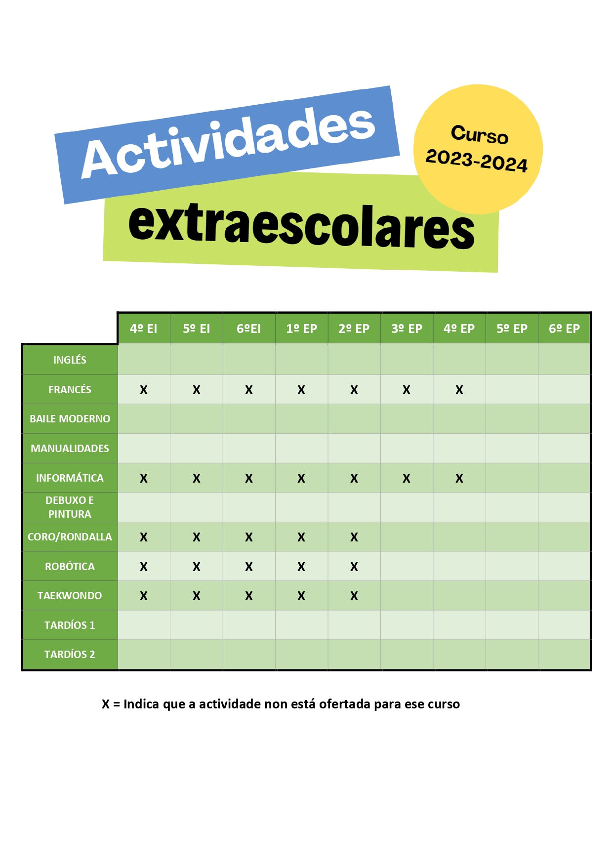 Actividades Extraescolares Colegio La Milagrosa